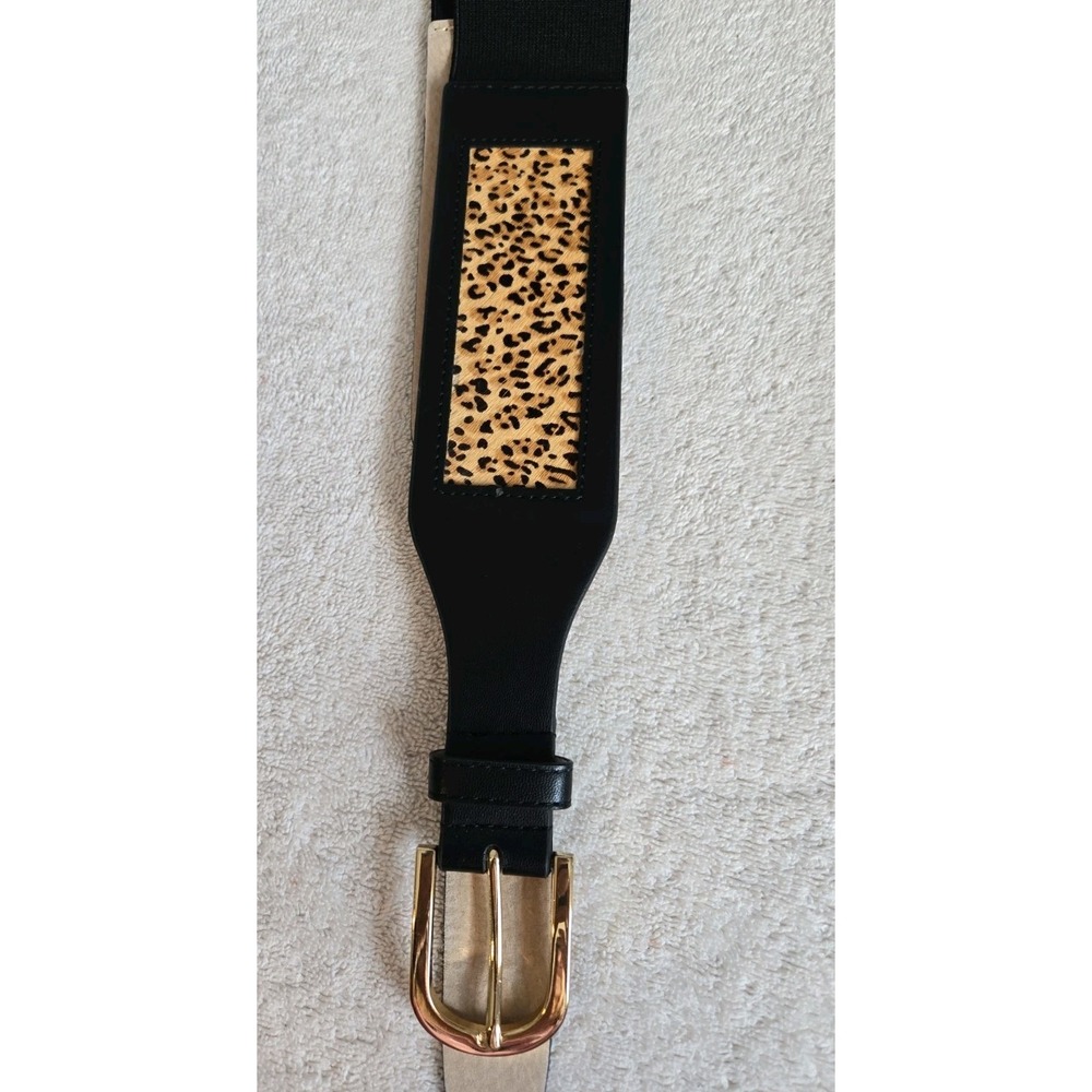 Another Line Womans Belt Size M/L Stretchy Black